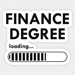 Finance degree loading Sticker